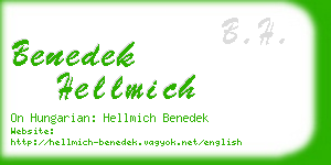 benedek hellmich business card